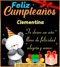 GIF Te deseo un feliz cumpleaños Clementina